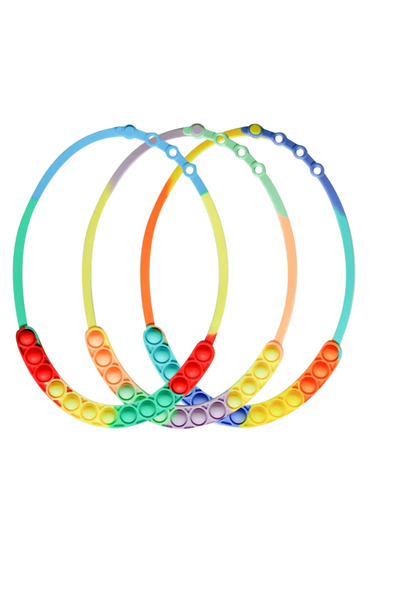 Tilcare Set 3 coliere interactive Tilcare, silicon, multicolor, reglabil, pentru copii 5 ani