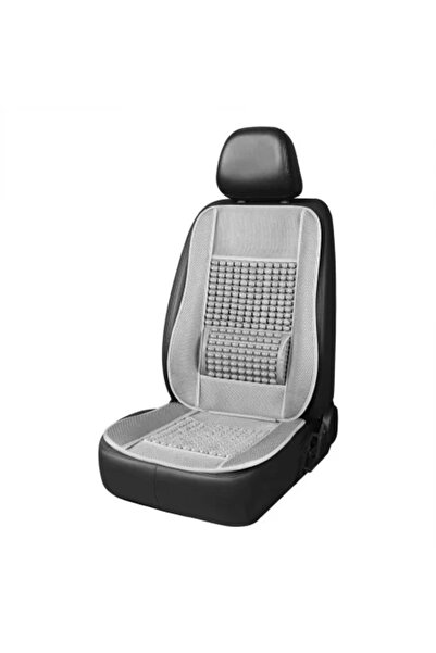 AMIO Poťah na autosedačku s masážnymi korálkami a bedrovou opierkou, rozmery 110 x 46 cm, farba sivá