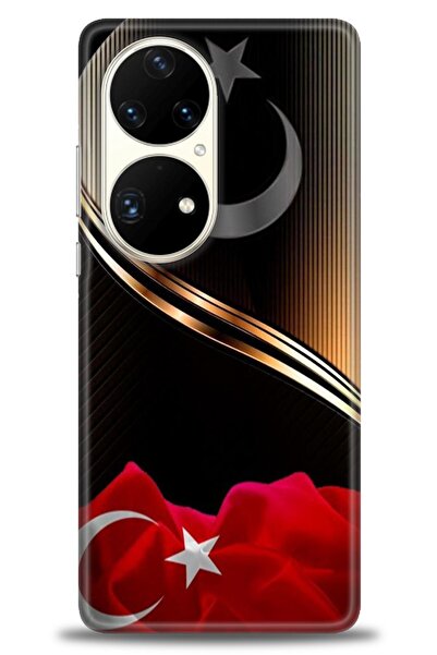 Rulet Aksesuar غطاء متوافق مع هاتف هواوي P50 Pro HD مطبوع - غطاء سيليكون مصمم...