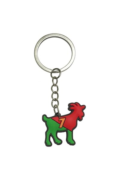 OEM Cristiano Ronaldo Keychain, CR7, GOAT, 8.7 cm, Multicolor