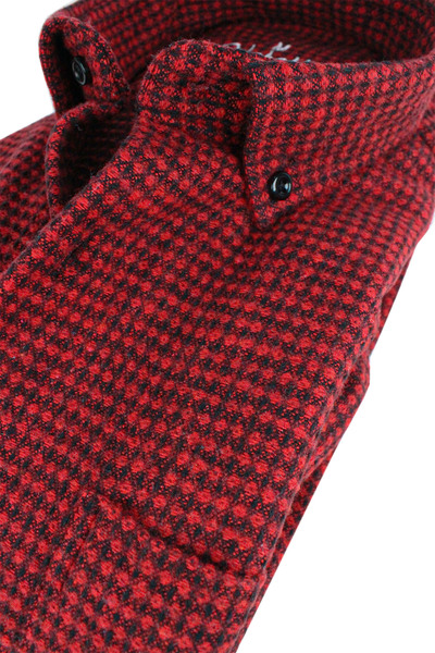Varetta Erkek Koyu Kırmızı Kalın Kışlık Kareli Oduncu Gömlek – Cepli Geniş Kesim Trend Gömlek Model
