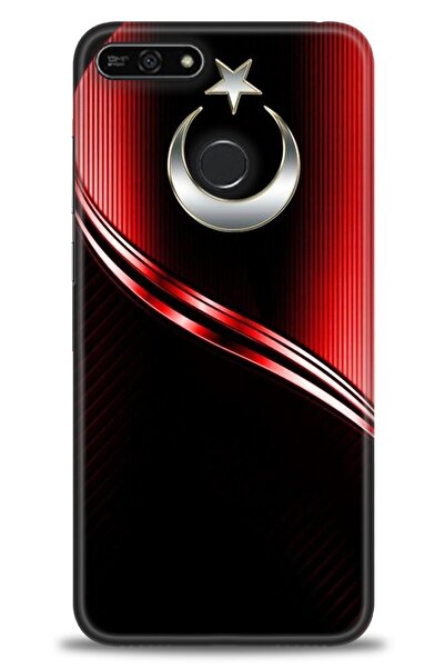 Rulet Aksesuar غطاء متوافق مع هاتف هواوي هونر 7A HD مطبوع + واقي شاشة سيراميك...