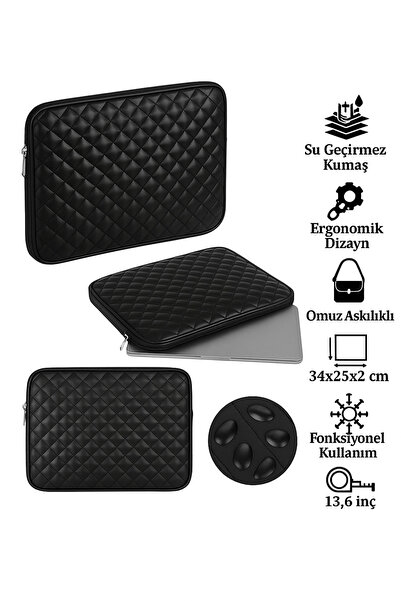 Moda West Macbook Air Pro 13.3" Ve 14" Inç Laptop Notebook Tabletlere Uyumlu Evrak Dosya Bilgisayar Çantası