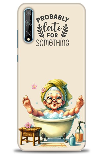 Rulet Aksesuar حافظة متوافقة مع هاتف هواوي بي سمارت اس HD مطبوع + واقي شاشة س...