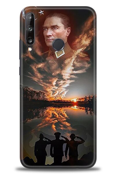 Rulet Aksesuar غطاء متوافق مع هاتف هواوي P40 Lite E HD مطبوع - غطاء سيليكون م...