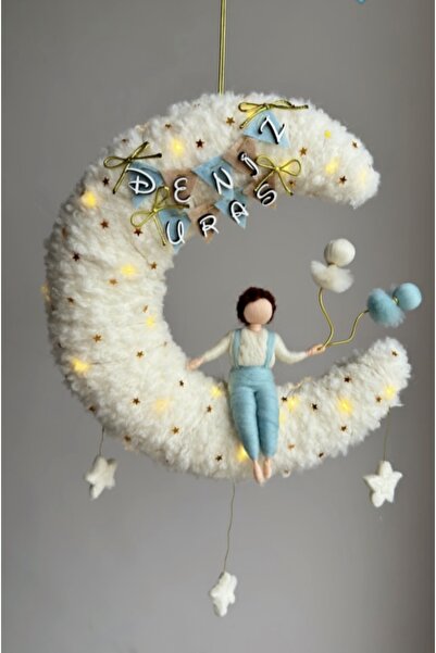 Tasarım Bebek kapı süsü takı yastığı set, keçe peri bebek, keçe bebek