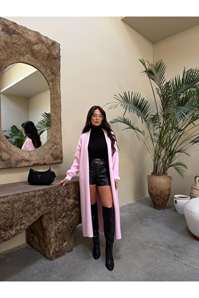 kenza'a Yumuşak Dokulu Triko Uzun Hırka