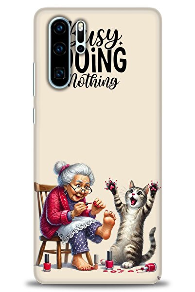 Rulet Aksesuar غطاء متوافق مع هاتف هواوي P30 Pro HD مطبوع - غطاء سيليكون مصمم...