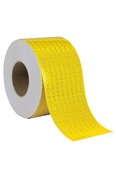 Özgürsa Elektrik Reflektörlü Reflektif Fosforlu Şerit İkaz Bandı Sarı 2 Metre