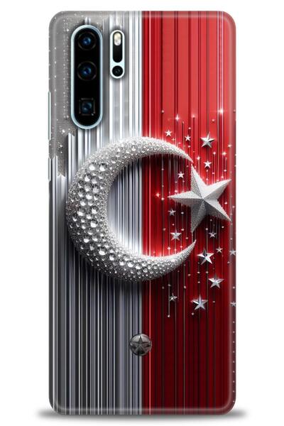 Rulet Aksesuar Huawei P30 Pro Uyumlu Kılıf HD Baskılı Kapak - Tasarım Silikon...
