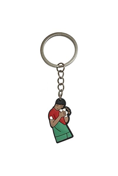 OEM Cristiano Ronaldo Keychain, CR7, GOAT, 9 cm, Multicolor