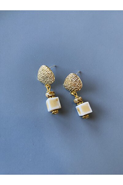 dela otantik Ceramic Beaded Women's Earrings – Handmade Bohemian Dangle Earrings - Colorful Authentic Bijouterie Jewelry