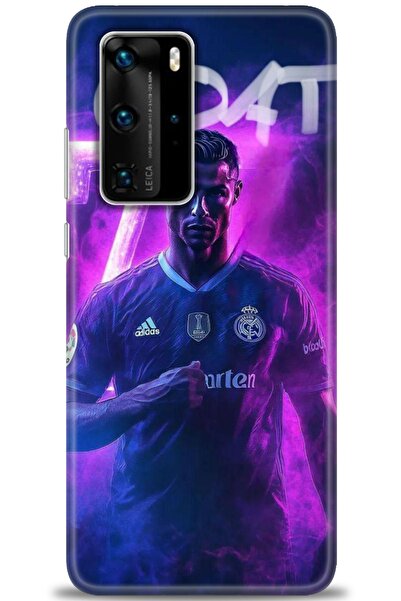 Rulet Aksesuar حافظة متوافقة مع هاتف هواوي P40 Pro HD مطبوع + واقي شاشة سيرام...