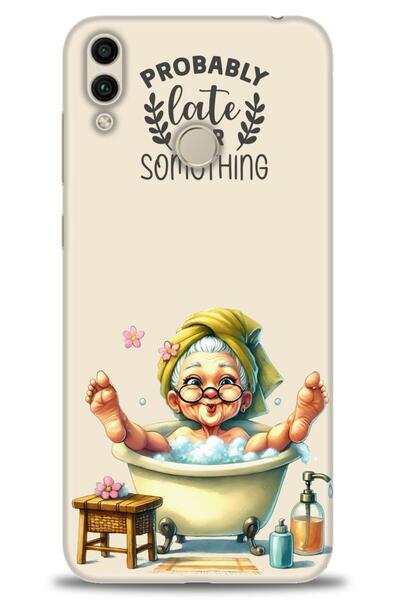 Rulet Aksesuar حافظة متوافقة مع هاتف هواوي هونر 8C HD مطبوع + واقي شاشة سيرام...