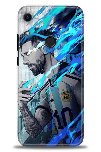 Rulet Aksesuar غطاء متوافق مع هاتف هواوي هونر 8A HD مطبوع - غطاء سيليكون بتصم...