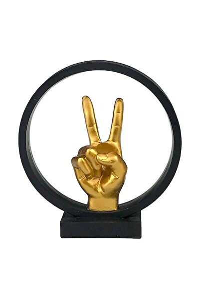 BV Decorative statuette - Hand with peace sign, 22 cm