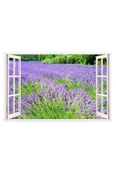 BV Διακοσμητικό αυτοκόλλητο, 3D παράθυρο, λεβάντα, 85 cm (297STK)