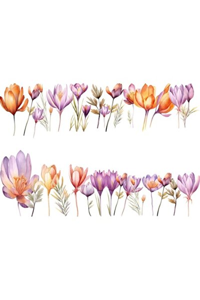 BV Autocolant decorativ, Flori, Mov, 90 cm