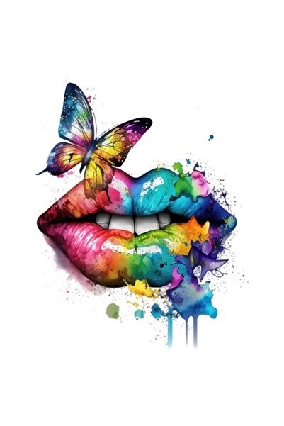 BV Autocolant decorativ - Buze, Roșu, 75 cm (1299STK)