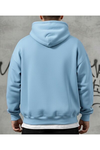 REBRAND Printed Unisex Sweatshirt Oversized Hoodie Hooded Thick 3 Yarn