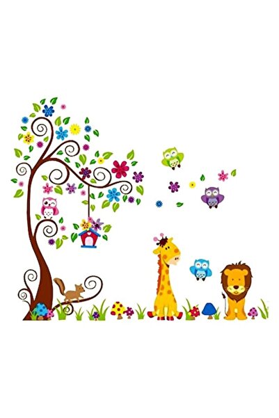 BV Sticker decorativ, Copacul cu animale, 180 cm, 754STK