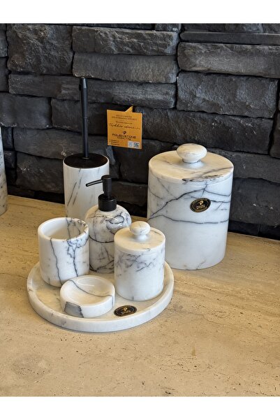 Polen Stone – Lilac Marble 7-Piece Bathroom Set