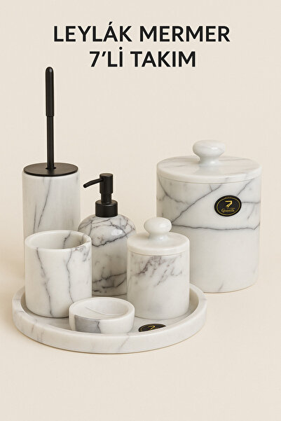 Polen Stone – Lilac Marble 7-Piece Bathroom Set