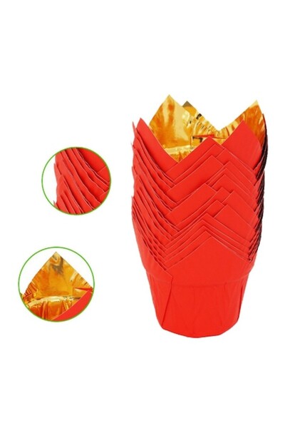 BV Cupcake liners, 50 cavities, Red, 8 cm