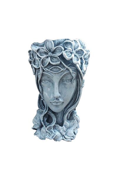 BV Decorative Vase - Female Bust, Vintage Gray, 32 cm