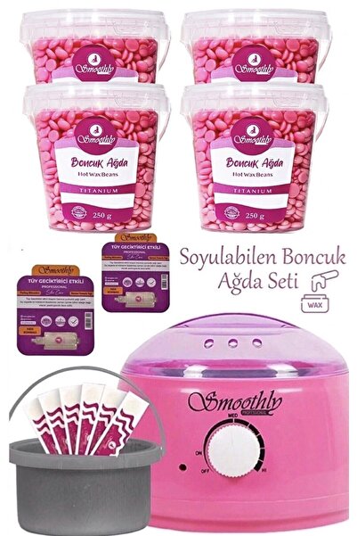 Empressco Pratik Pudralı Boncuk Ağda Seti 4 Kutu Isıtıcı ve Spatula ile Güzel...