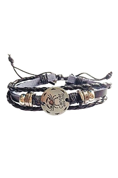 BV -brățară din piele, Zodiac, Negru, BR49