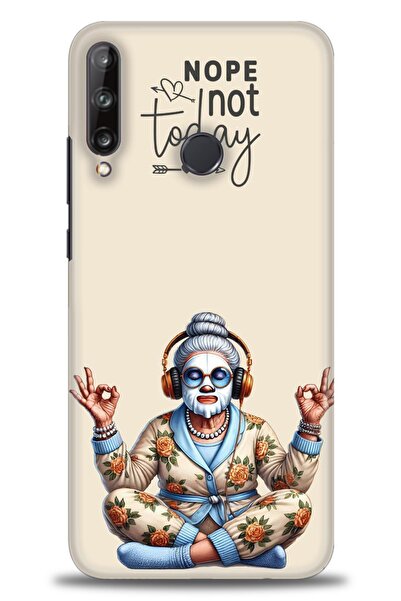 Rulet Aksesuar حافظة متوافقة مع هاتف هواوي P40 Lite E HD مطبوع + واقي شاشة سي...