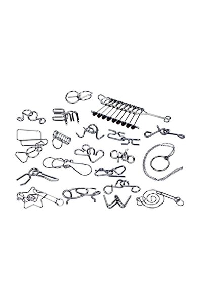 BV Set puzzle Brain Twister - 20 Metal Puzzles for Children and Teenagers