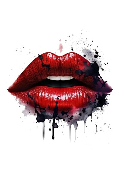 BV Decorative sticker - Lips, Red, 64 cm