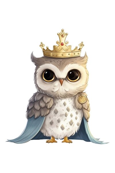 BV Decorative sticker, Owl, Grey, 66 cm