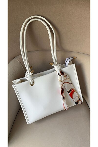 Moda Sekiz Geantă de umăr pentru femei cu detaliu de șal