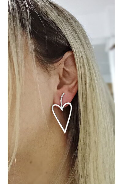 mos&more Silver Heart Stylish Women's Earrings