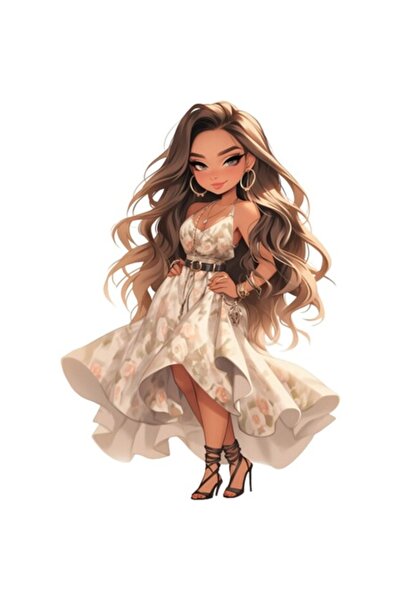 BV Autocolant decorativ, Prințesă, Alb, 1372STK-7