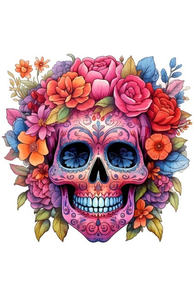BV Decorative Sticker, Skull, Pink, 61 cm