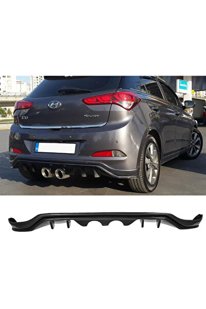 AkmTuning Hyundai i20 R20 Arka Ek Difüzör Parlak Siyah Plastik 2014 2015 2016...