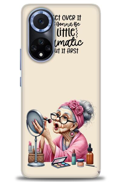 Rulet Aksesuar غطاء متوافق مع هاتف هواوي هونر 50 HD مطبوع + واقي شاشة سيراميك...