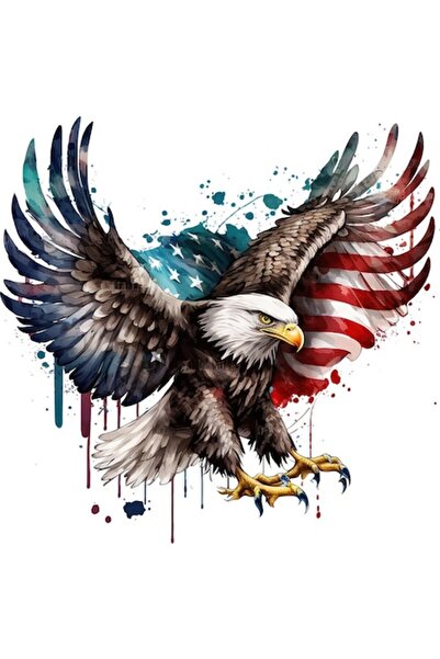 BV Autocolant decorativ, American Eagle, multicolor, 61 cm