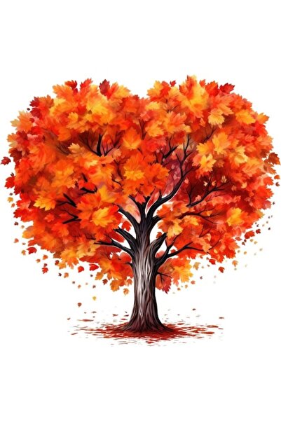 BV Autocolant decorativ, Copac, Portocaliu, 61 cm, 1320STK-3