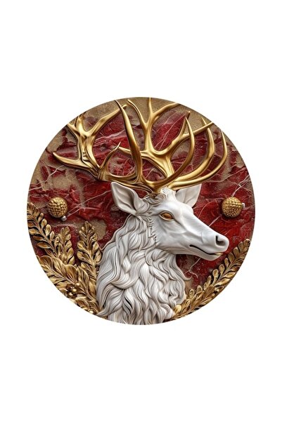 OEM Autocolant decorativ, Crăciun, Ren, Roșu