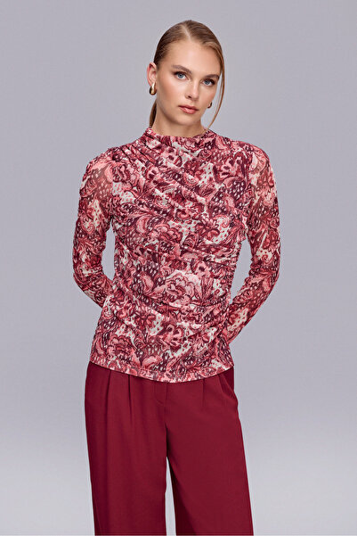 Naramaxx 2222-1 BLUZ ŞAL DESEN