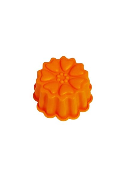 BV Silicone muffin mold, 1 cavity, Orange, 9 cm, 329COF
