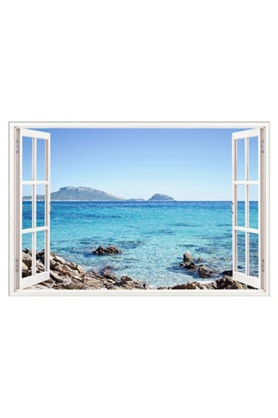 BV Autocolant decorativ, fereastră 3D, mare, 85 cm