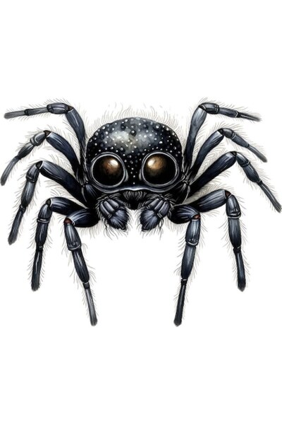 BV Autocolant decorativ, Păianjen, Negru, 73 cm (1343STK)