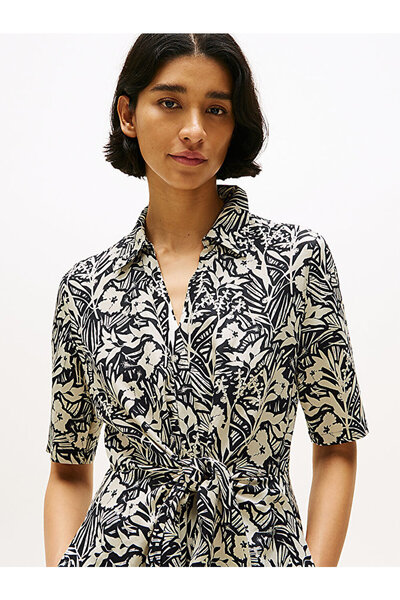 Tommy Hilfiger Women's Linen Knotted Dress