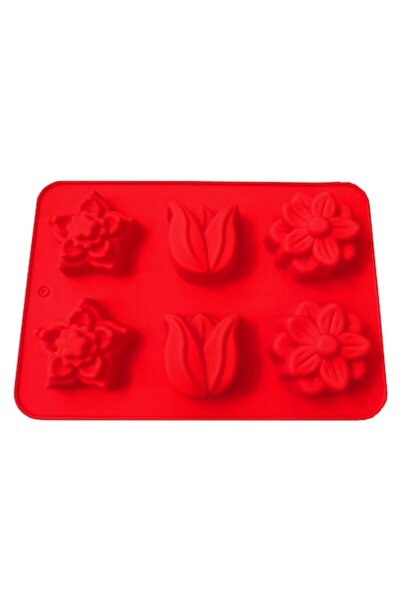 BV Silicone cake mold, 6 cavities, Floral, 118COF